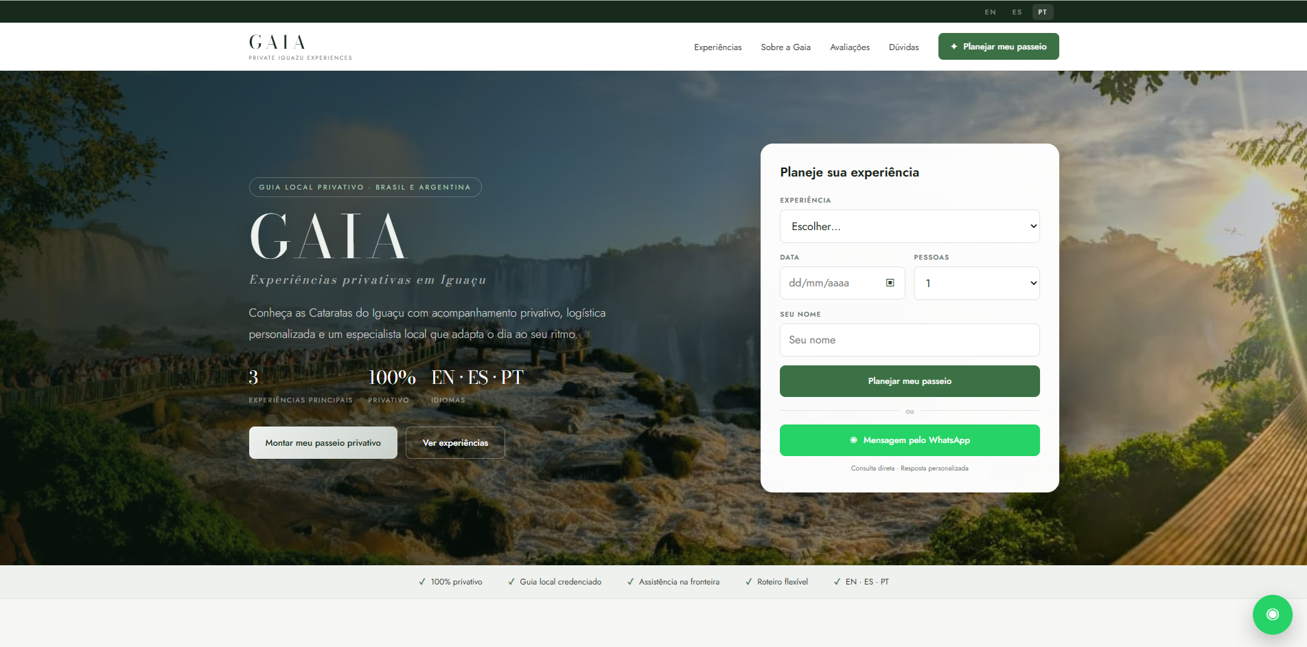 Capa da solução Gaia Falls Tour